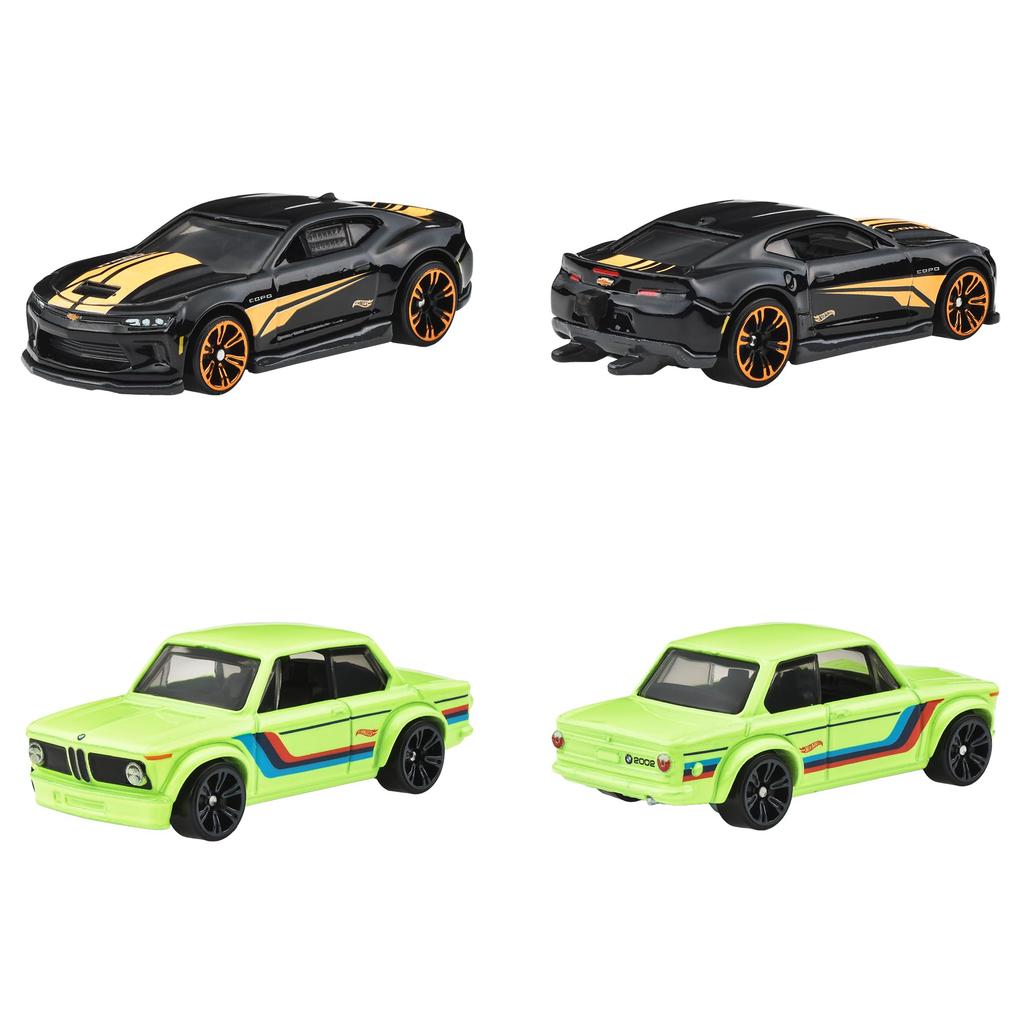 Hot Wheels Neon Speeders Assorted Vehicle Toys, 10-Car Box, Ages 3+, Multicolor, 986E-HLH72