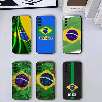 Support Drapeau Brésil Coque de Téléphone Silicone Noir Souple Pour Samsung Galaxy A73,A72,A71,A70,A53,A52,A51