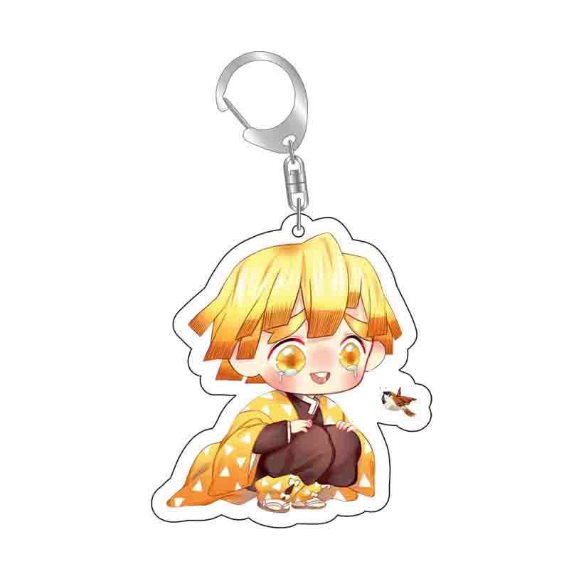 Anime Keychains Keychain Demon Slayer Kimetsu No Yaiba Acrylic Key Ring Cute Funny Cartoon for Friends