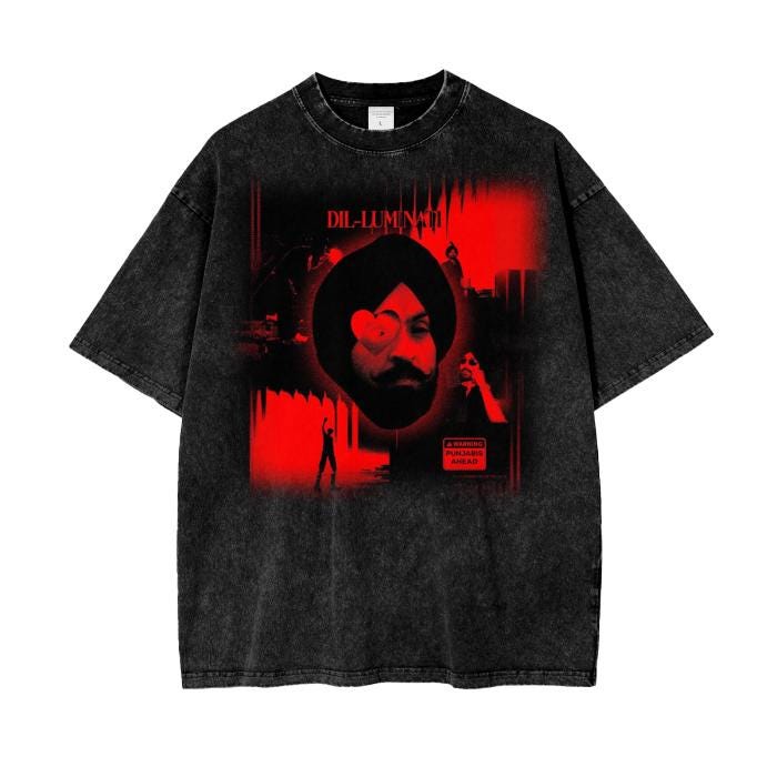 DILJIT DOSANJH Diluminati| Acid Wash Oversized T-Shirt