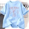 Cherry Vintage T Shirt WOMEN Cherry Festival TShirt Summer Fruit Graphic Tees Casual Cotton Short Sleeve Tshirt HighQuality