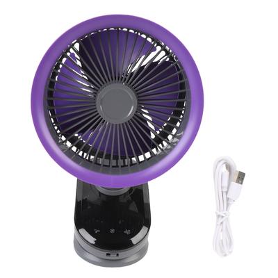 Automaticky oscilující ventilátor 100 rychlostí Nízkohlučný Nabíjení typu C Malý stolní ventilátor s dotykovými tlačítky a LED displejem
