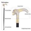 Gouden Witte Schedel Hoofd Wandelstok Mode Decoratieve Wandelstok Heer Elegant Cosplay Stafknop Kromstaf 90cm