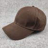 Hard Top Cotton Baseball Cap Big Head Circumference Men's Hat Solid Color Cap Autumn and Winter New Couple Hat
