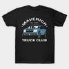 Men Black Print T-shirt Maverick Truck Club - Area 51 No-Cut Transfer Paper Print Cotton Tshirt