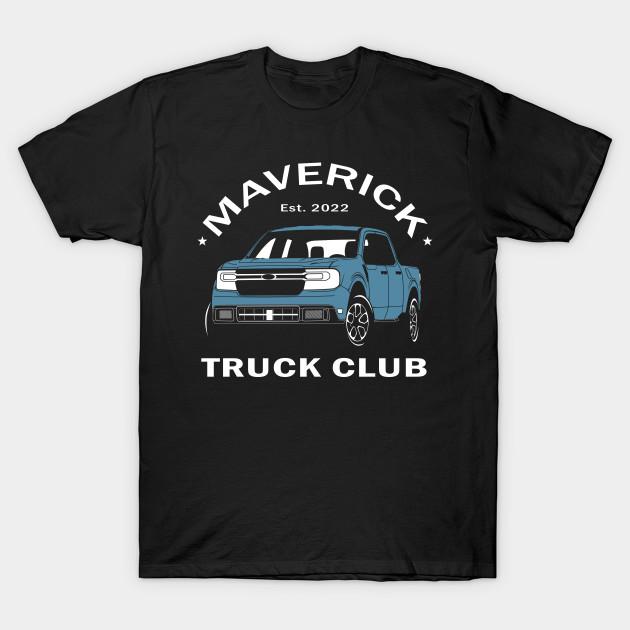 

Мужская черная футболка с принтом Maverick Truck Club - Зона 51 Печать на трансферной бумаге без вырезания Хлопковая футболка 2XL чёрный