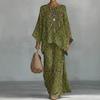 Europe and the United States 16 New Y1 Round Neck Bat Sleeve Printing Set Bohemian Lazy Casual Two-piece Set