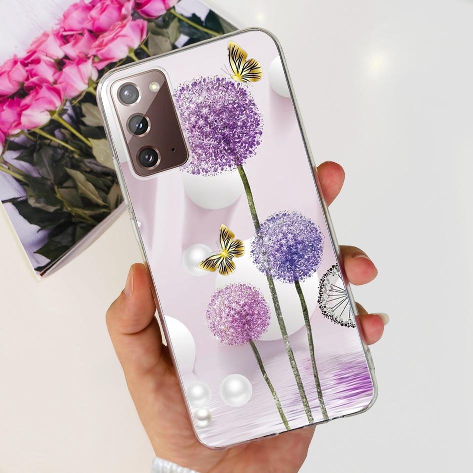 For Samsung Note 20 5G Case SM-N981B Popular Flower Slim Soft Silicone Phone Cover For Samsung Galaxy Note20 Ultra 5G Funda Capa