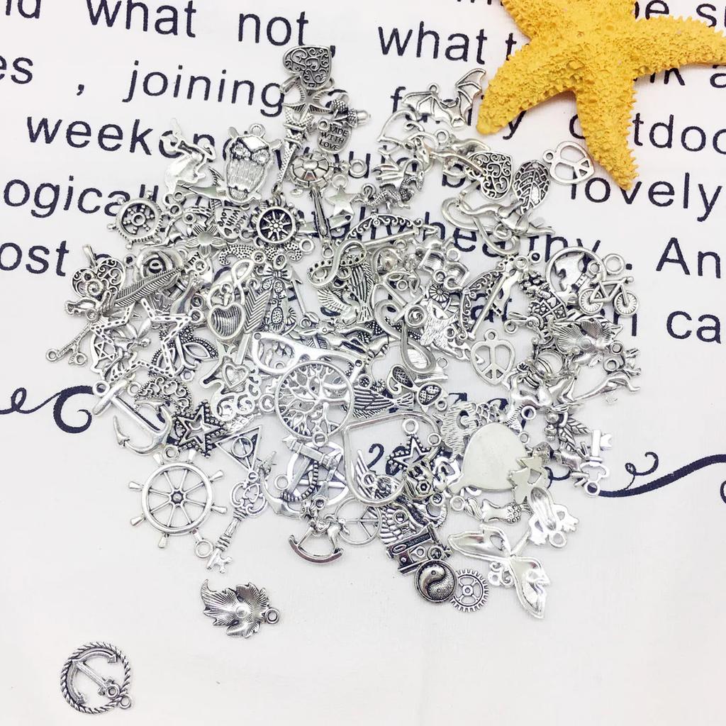 Mixed KC Vintage Alloy Charms For Jewelry Making Handmade DIY Bracelet Earrings Necklace Pendant Jewelry Accessories