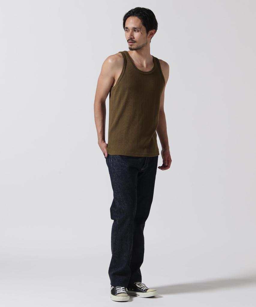 Avirex RANDOM RIB TANK TOP, Men's, Size L, 310, Olive, 783-4137004