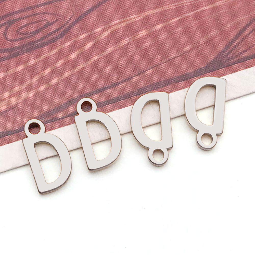 Stainless Steel 26 English Letter Pendant Charm for DIY Bracelets and Necklaces