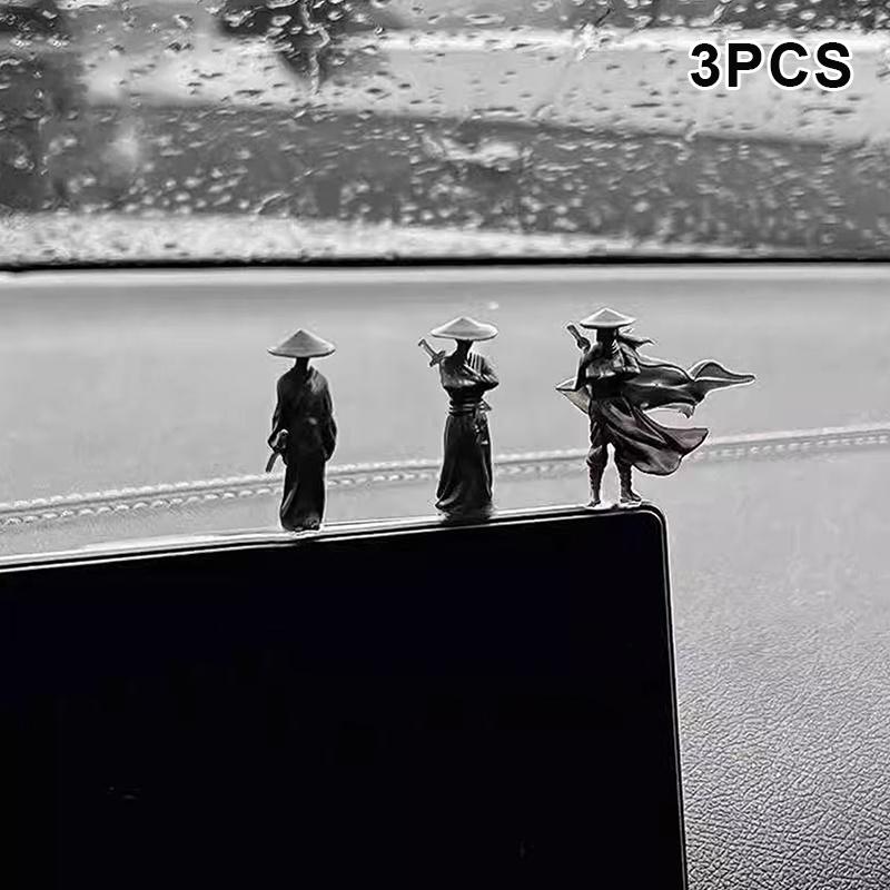 

Миниатюрная фигурка китайского мечника Изысканная статуэтка древнего воина Украшение Мультяшные миниатюры мечника Декор интерьера 3Pcs