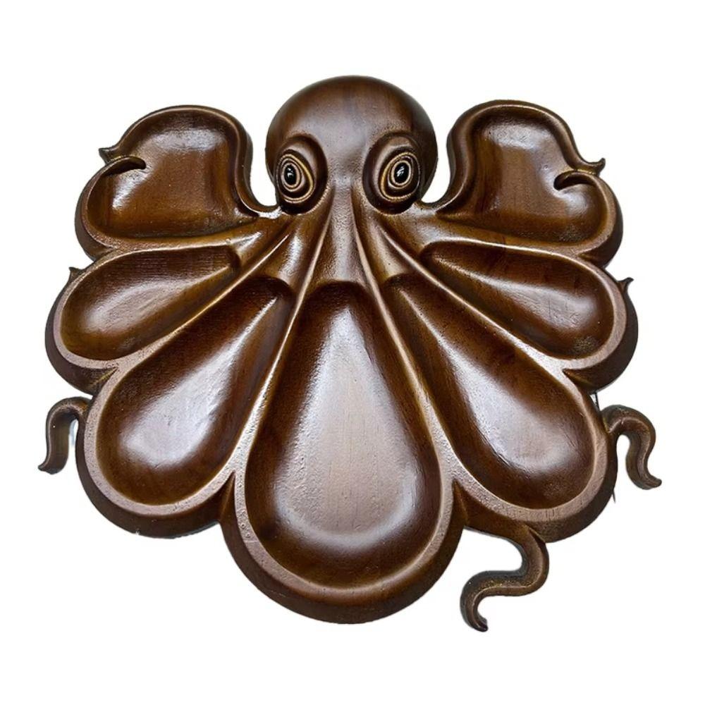 Wooden Octopus Food Platter Unique Octopus Charcuterie Boards  Family Dining Table