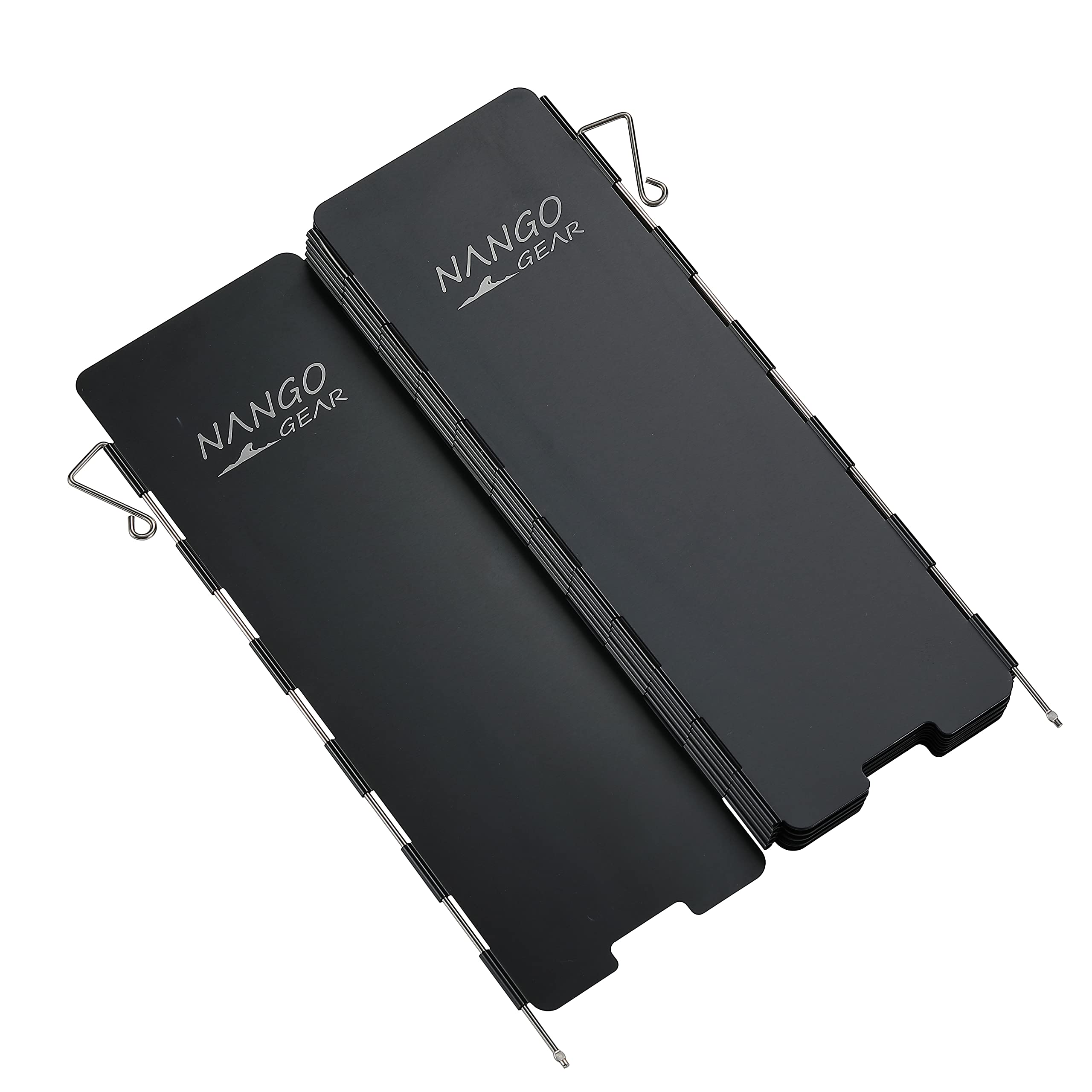 

NANGOGEAR (Nanko Camping Gear) Aluminum Windscreen with Hard Case, Black, Long Type, 11351 (YD-10)