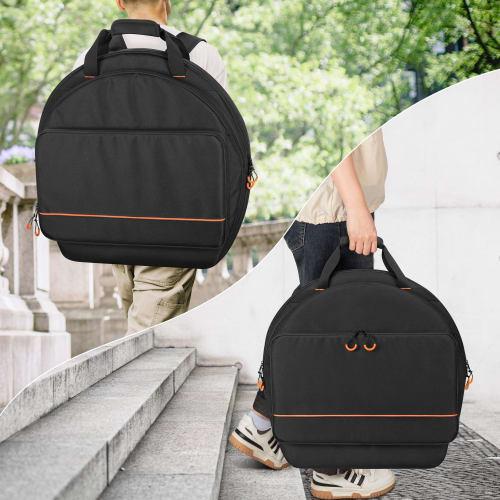 Damero Cymbal Bag Backpack, Fits Up To 22-inch Cymbals, Double-Layer Cymbal Case with 6mm Padded Dividers and Stick Storage Pocket