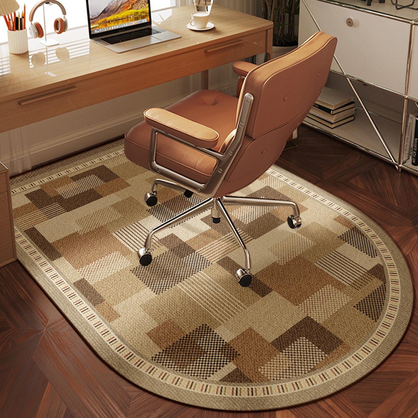 

Study Carpet Non-slip Waterproof Soft Floor Mat Minimalist Geometric Line Texture Rug Semicircle Home Decoration Mats 50x80cm