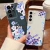 Simple Style Floral Case For Samsung Galaxy S26 Ultra S25 FE S24 S23 S22 A54 A15 A35 A55 A16 A36 A56 A17 A37 A57 5G Soft Cover
