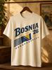 BOSNIA Bosnia ed Erzegovina Maglietta Calcio Vintage Retrò, Maglietta Grafica Squadra Coppa del Mondo 2026 Anni '90