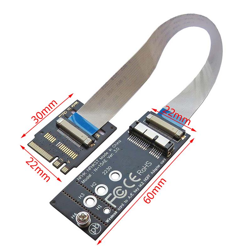 

Ключ адаптера M.2 Wi-Fi A+E до карти Wi-Fi Bcm94360Cd Bcm94331Cd Bcm94360Cs2 250mm