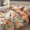Colorful Flowers Duvet Cover Set Garden Style Quilt Cover 100% Cotton High Quality Queen King Size Bedding Set for Girls Woman