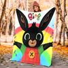 Bing Bunny Flannel Blanket Soft Warm All-Season Throw, Design for Camping, Car Travel, Hiking Sofa, Bed, Office Perfect Gift for Parties