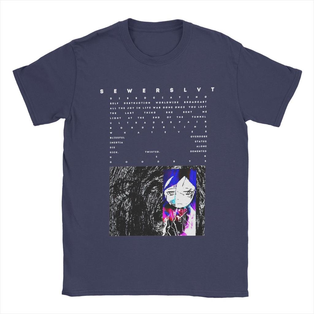 Herren T-Shirts Wir hatten gute Zeiten zusammen Sewerslvt Vintage Reines Baumwoll T-Shirt Kurzarm T-Shirt Rundhals Kleidung Sommer