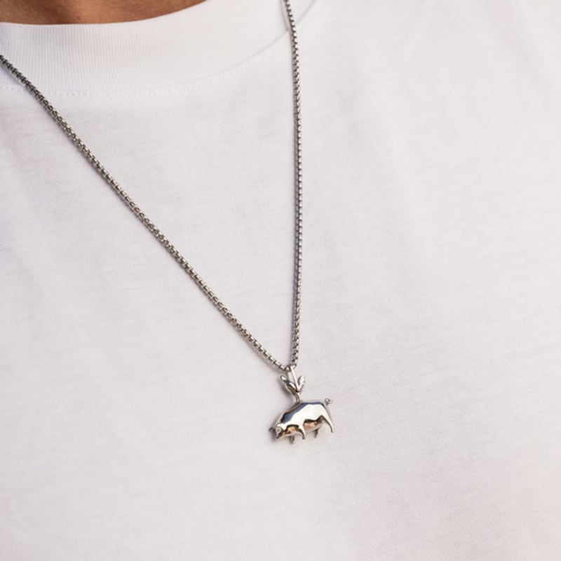 PIG & HEN Pendant Necklace - Black X Black