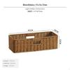 Rectangular Woven Storage Box, RattanLook Desktop Organizer with Lid, Multipurpose Bathroom & Vanity