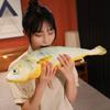 Large Yellow Croaker Plush Toys Lifelike Fish Dolls Stuffed Soft Throw Pillow Sleeping Cushion Decor Gift