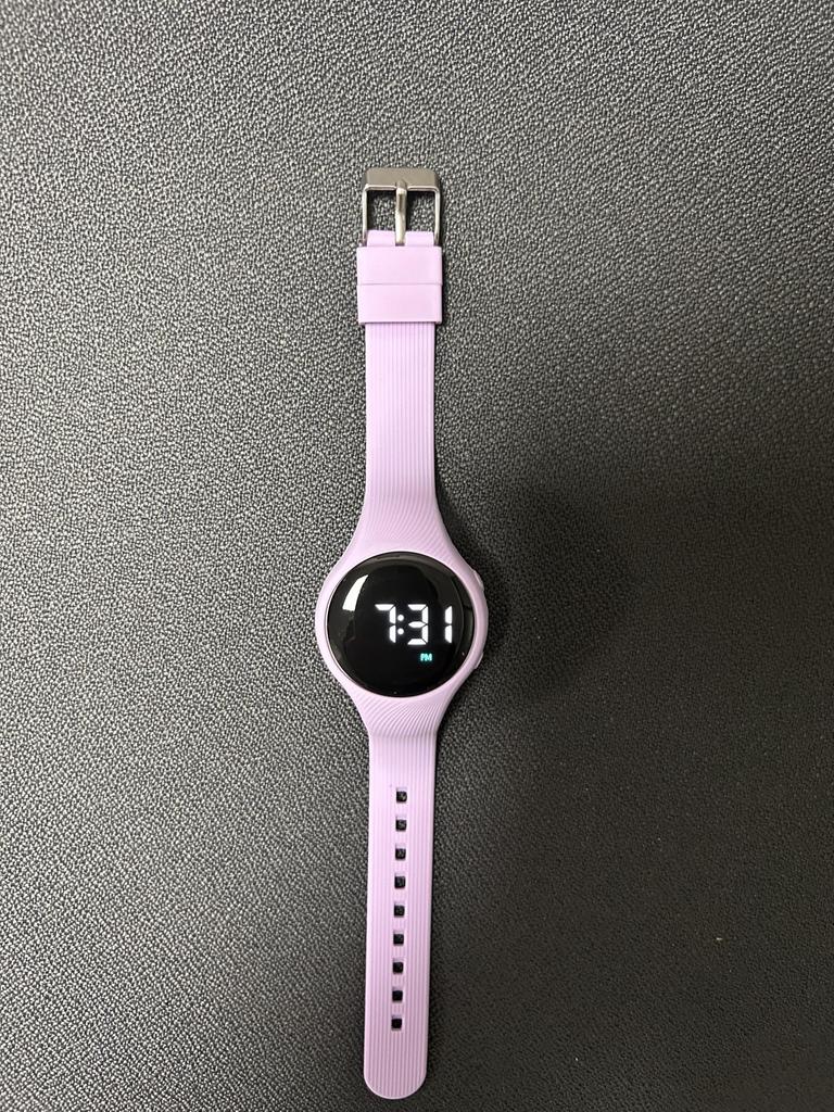 E-vibra Potty Training Watch - Waterproof, Quiet Vibrating Alarm Wristband - Rechargeable Medical Alert Watch - with Alarm and Lock Screen (Purple)