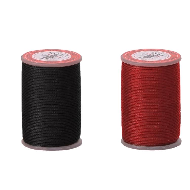 Waxed Sewing Thread for Leather Sewing Hand Stitching Polyester Sewing Thread 0.55mm Beading Cord Thread 120yds/Roll