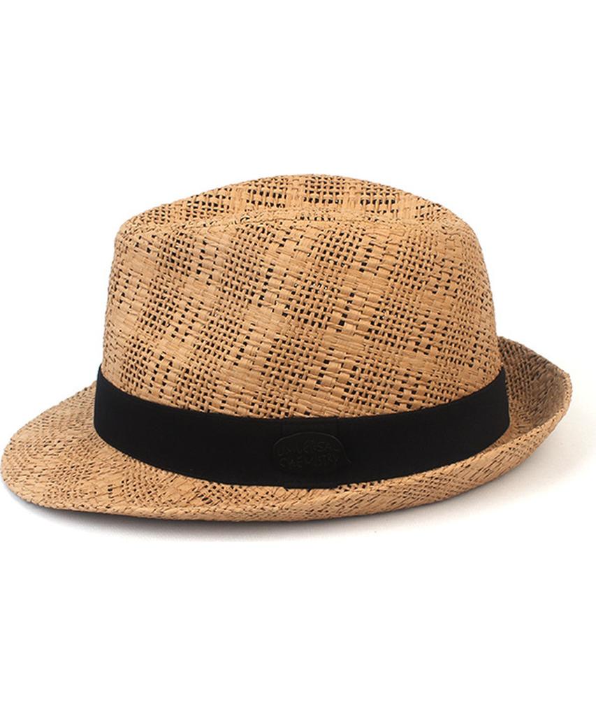 Yunibeosyeolkemiseuteuli Bu Check Beige Short Fedora Summer Fedora