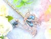 Miaomyoa Single Hair Ornament for Kimono and Traditional Japanese Antique Exotic Flower Pink Gold Hairpin, Clothing, Metal, Motif, Butterfly, (Blue)