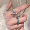 Zircon Snowflake Ring - A Unique and Stylish Ring for The Little Fingers, Suitable for All Occasions, High-end and Adjustable Finger Ring.