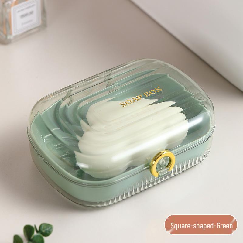 Waterproof Portable Thickened Soap Box with Lid - Creative Dorm Draining Holder for Travel