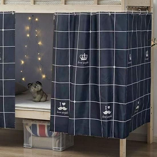 Blackout Bed Curtains for Dorm Bunks - Girls & Boys Privacy Enclosure