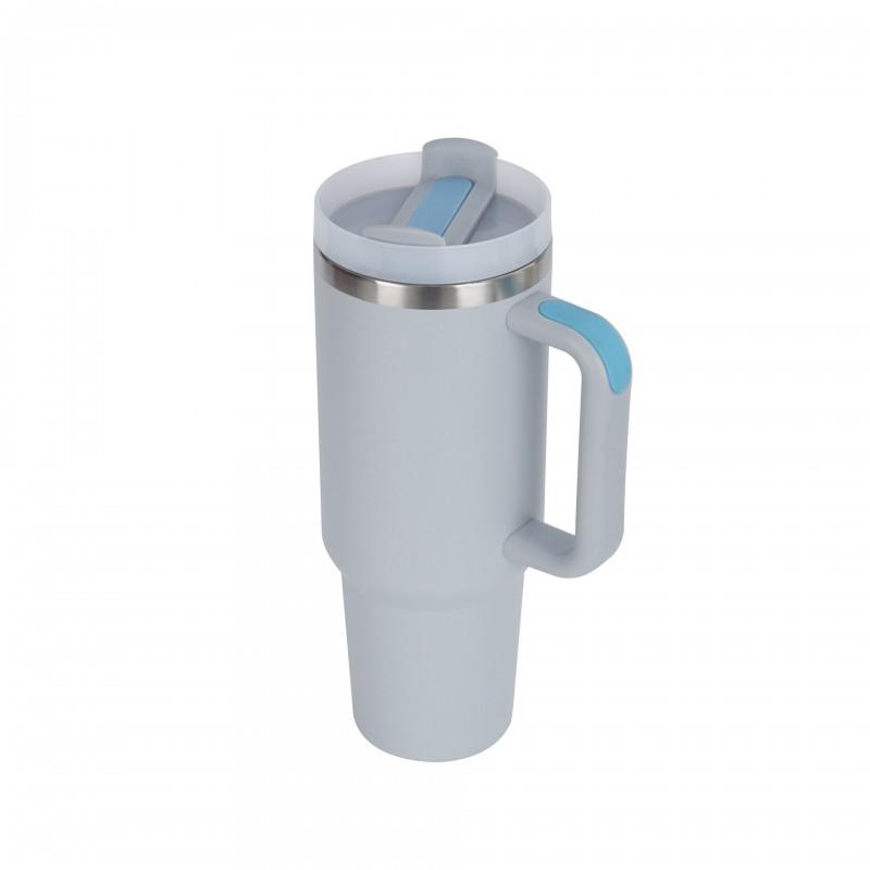 40oz Stainless Steel Insulated Travel Mug With Handle Car Office Home - Double Wall Vacuum Thermos Cup