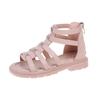 Sandali Romani da Bambina, Sandali Alti con Borchie Primavera Estate Scarpe da Principessa per Bambini