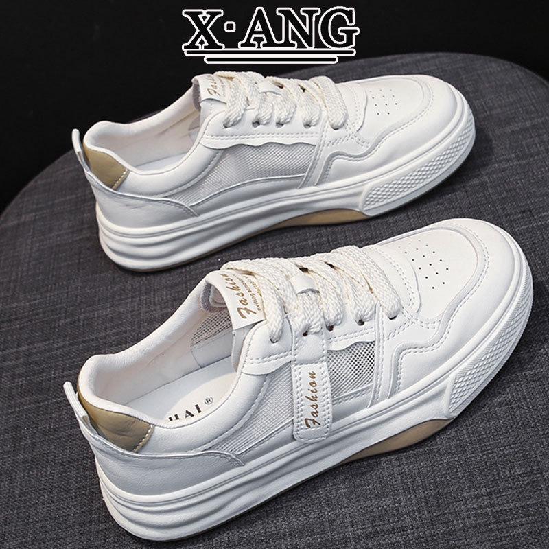 Mesh Breathable Women's Shoes Leather Soft-soled White Shoes Summer New Versatile Thick-soled Casual Sports Shoes