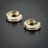 Double Row Sparkling Hoop Earrings for Women Classic Style