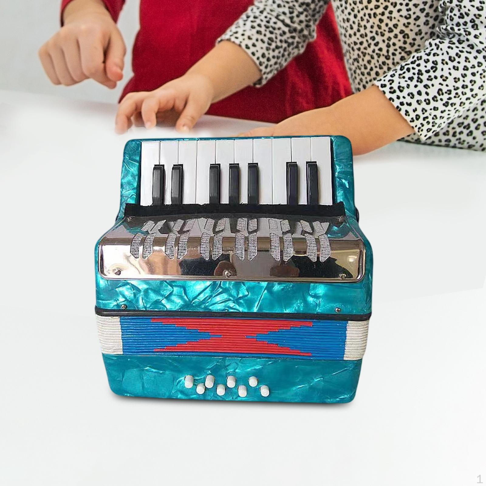 

17 клавиш 8 бас фортепиано аккордеон аккордеон для детей ручной мальчиков девочек светло-синий