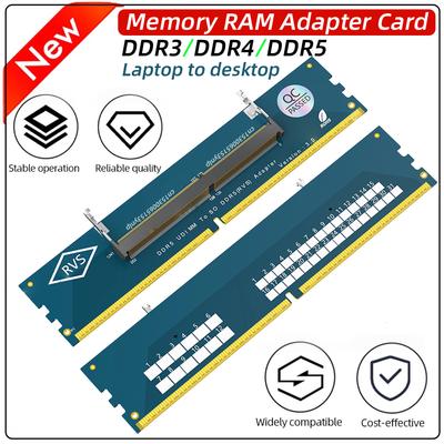 Laptop DDR5 RAM To Desktop DDR5 U-DIMM Adapter Overcurrent Protection DDR5/DDR4/DDR3 Memory RAM Adapter Card for Laptop Desktop
