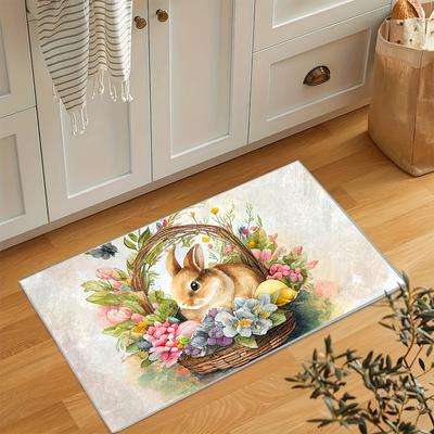 1Pcs Kaninchen Küche Matte Weiche Verdickte Küche Boden Matte Wasserdicht Nicht-slip Öl-beweis Boden Matte Läufer teppich