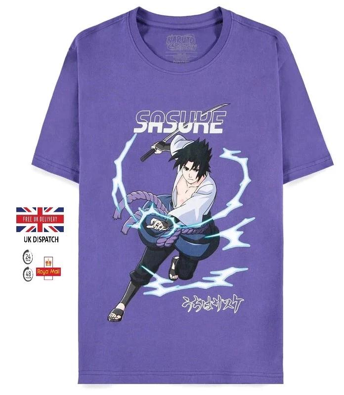 Official Naruto Sasuke Adult Tshirt Difuzed United Kingdom M
