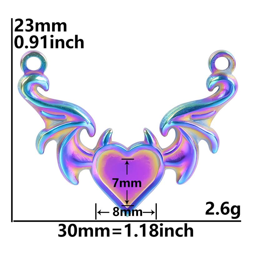 5pc Fashion Love Evil Eyes Colorful Stainless Steel Pendant Handmade Pendants Necklace Materials DIY Sword Accessories Findings