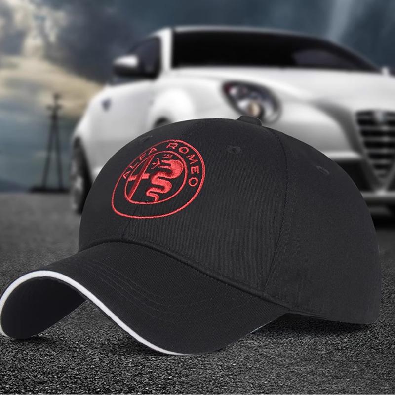 Pour Alfa Romeo 2026 Autocollant Chaud Pour Alfa Romeo Giulietta GT 159 147 156 Mito Brera Giulia F1 Stelvio Mode Casquettes de Baseball Réglables
