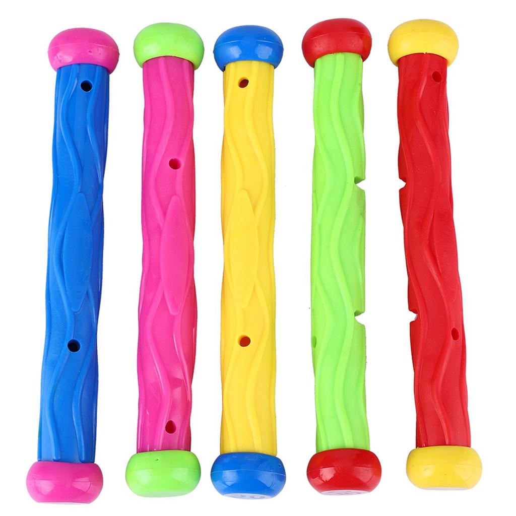 5pcs Kids Swimming Pool Training Toy, Underwater Diving Stick Toys for Children, with Bright Color and Soft Texture, Suitable for Swimming Practice an