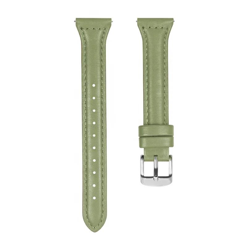 20mm 22mm Straps For Samsung Galaxy Watch 6/5/5 Pro/4 Classic/active 2 Sport Slim Leather Bracelet Huawei Watch GT 4-2-2e-3 Band