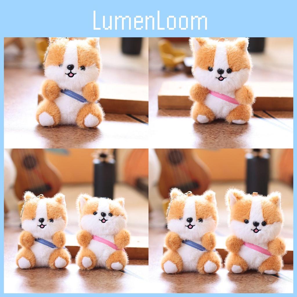 Animal Plush Corgi Dog Pendant With Short Plush Material For Bag Decor Accessories