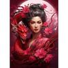 Japanese Dragon Geisha Art Poster Canvas Wall Art Paintings Elegance of Geisha Pictures Wall Art Mural for Home Room Decoration